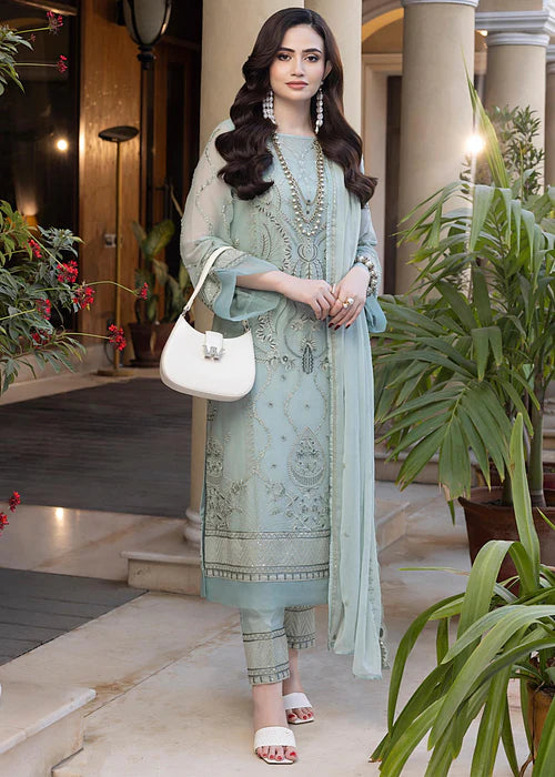 Pistaco -  Embroidered Luxury Chiffon Unstitched 3Pc Suit