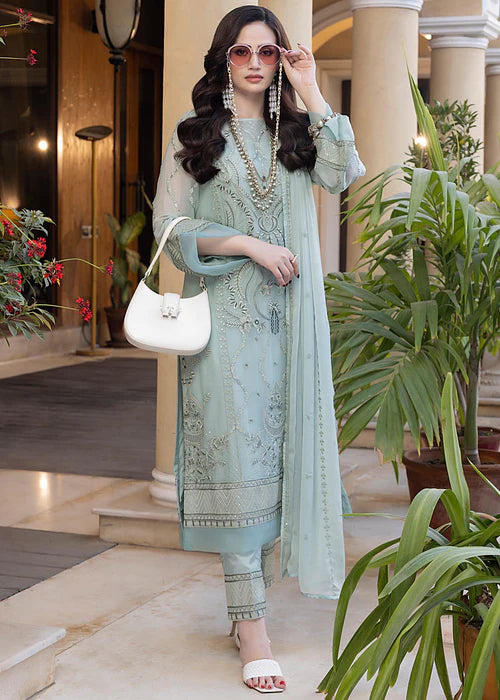 Pistaco -  Embroidered Luxury Chiffon Unstitched 3Pc Suit