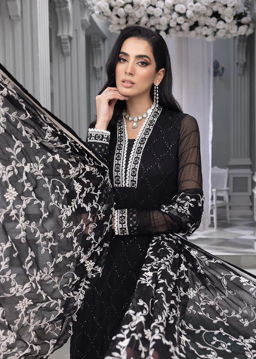 Azure -  Embroidered Luxury Chiffon Unstitched 3Pc Suit