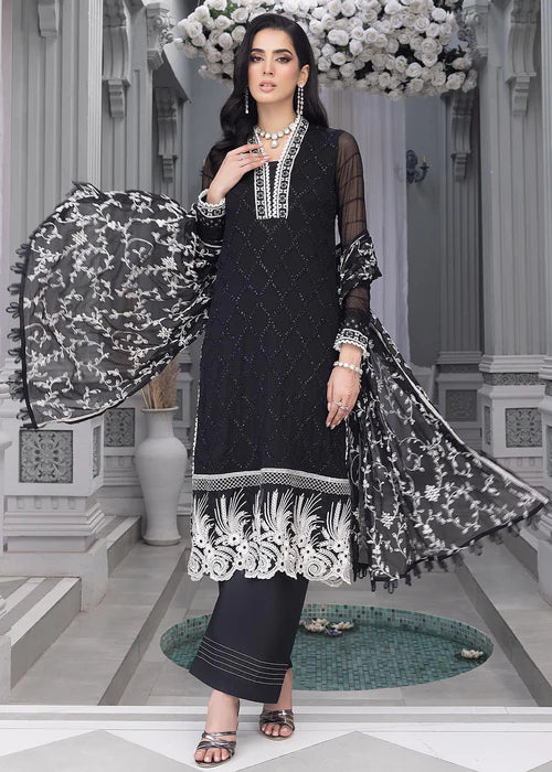 Azure -  Embroidered Luxury Chiffon Unstitched 3Pc Suit