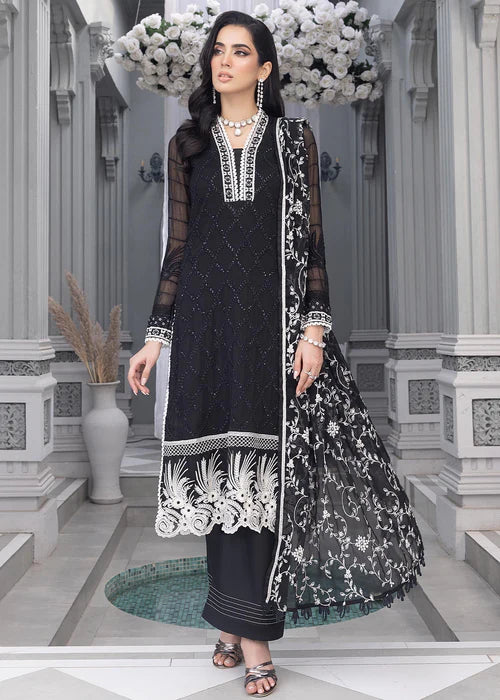 Azure -  Embroidered Luxury Chiffon Unstitched 3Pc Suit