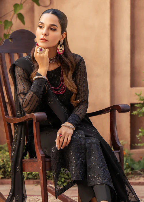 Abeer - Embroidered Luxury Chiffon Unstitched 3Pc Suit