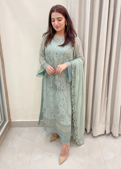 Pistaco -  Embroidered Luxury Chiffon Unstitched 3Pc Suit