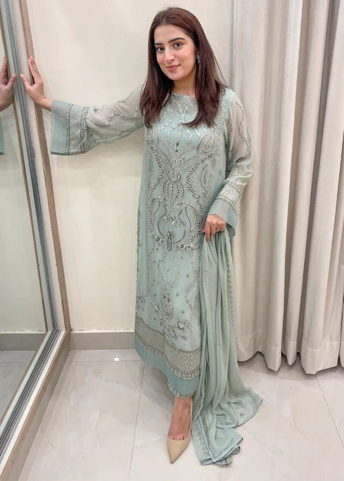 Pistaco -  Embroidered Luxury Chiffon Unstitched 3Pc Suit