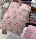 Soft Chiffon – Fine Pearls Embroidery | 3PC (T pink)