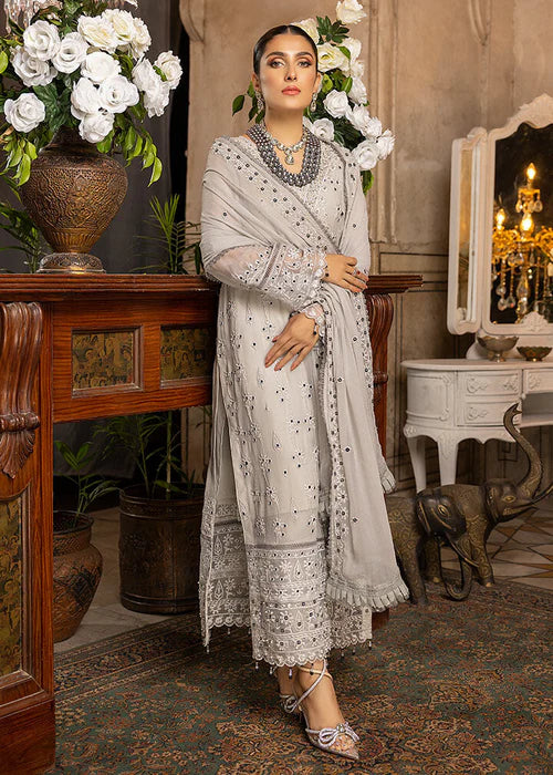 lsane -  Embroidered Luxury Chiffon Unstitched 3Pc Suit