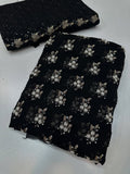 Soft Chiffon – Fine Pearls Embroidery | 3PC (black)